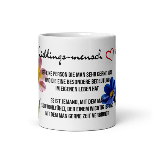 Lieblings-mensch / Weiße, glänzende Tasse – Bild 3