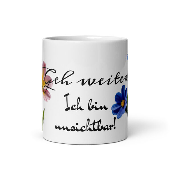 Unsichtbar! / Weiße, glänzende Tasse – Bild 4