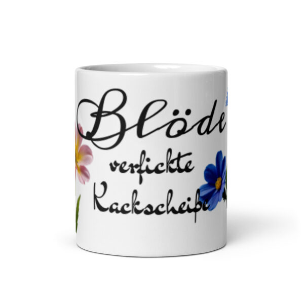 Blöde / Weiße, glänzende Tasse – Bild 4