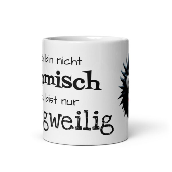 Komisch / Weiße, glänzende Tasse – Bild 4