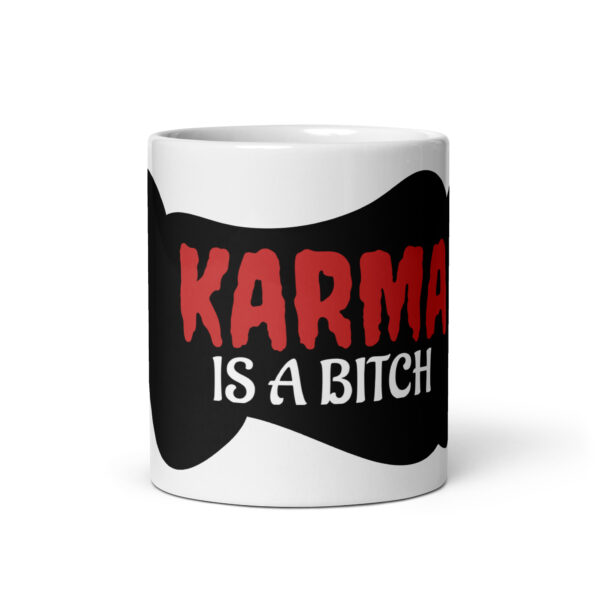 Karma / Weiße, glänzende Tasse – Bild 4
