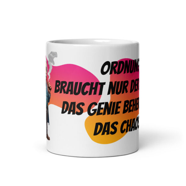 Einstein 2 / Weiße, glänzende Tasse – Bild 4