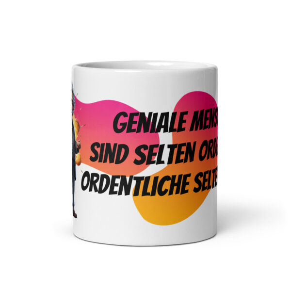 Einstein 3 / Weiße, glänzende Tasse – Bild 4