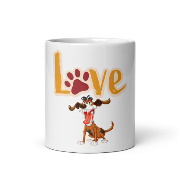 DogLove 8 / Weiße, glänzende Tasse – Bild 4