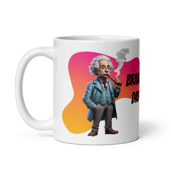 Einstein 2 / Weiße, glänzende Tasse – Bild 3