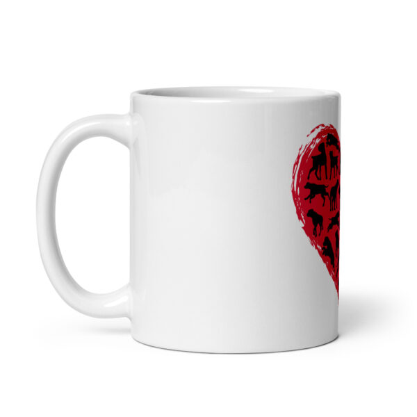 DogLove 5 / Weiße, glänzende Tasse – Bild 3