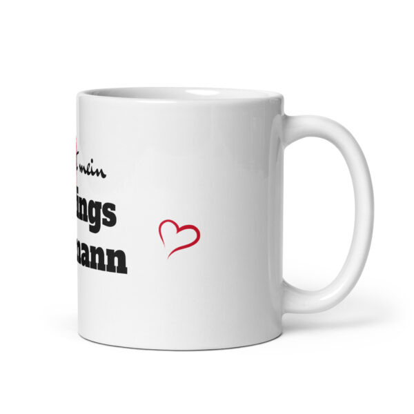 Blödmann / Weiße, glänzende Tasse – Bild 2