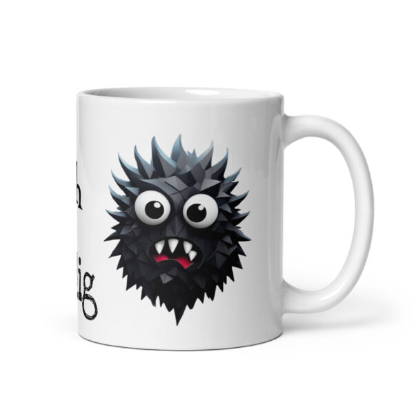 Komisch / Weiße, glänzende Tasse – Bild 2