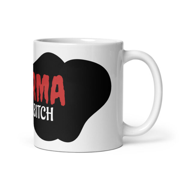 Karma / Weiße, glänzende Tasse – Bild 2