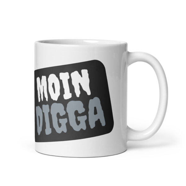 Moin / Weiße, glänzende Tasse – Bild 2