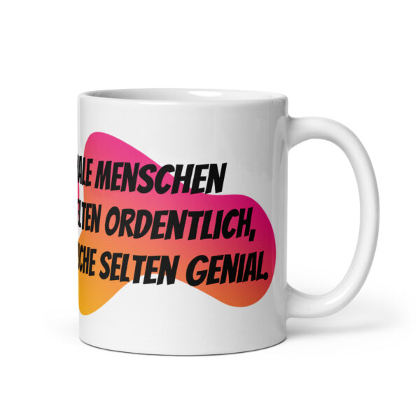 Einstein 3 / Weiße, glänzende Tasse – Bild 2