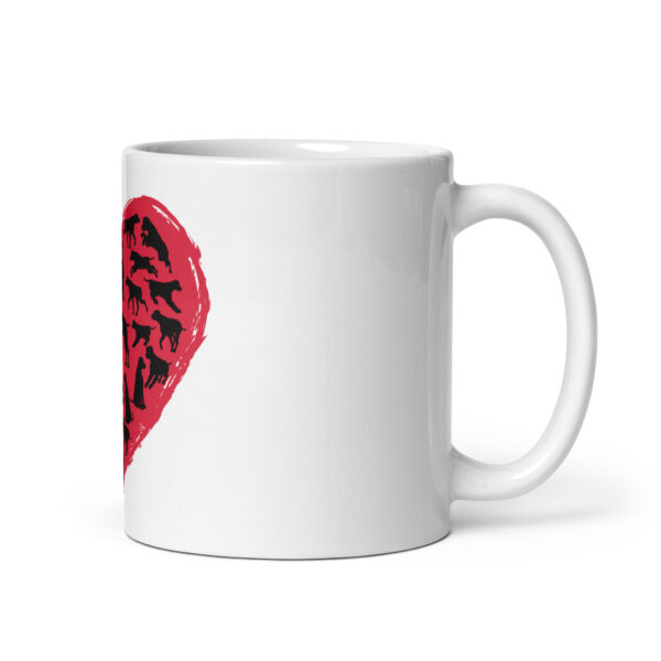 DogLove 5 / Weiße, glänzende Tasse – Bild 2