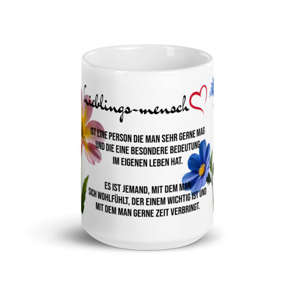 Lieblings-mensch / Weiße, glänzende Tasse – Bild 6