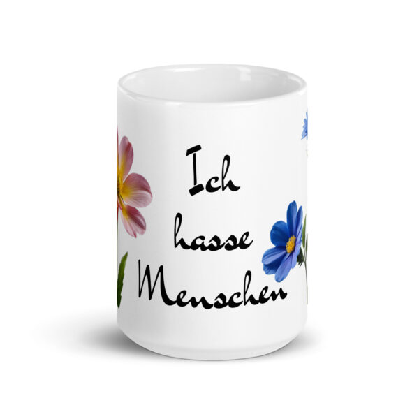 Ich hasse / Weiße, glänzende Tasse – Bild 7