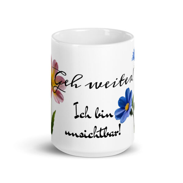Unsichtbar! / Weiße, glänzende Tasse – Bild 7