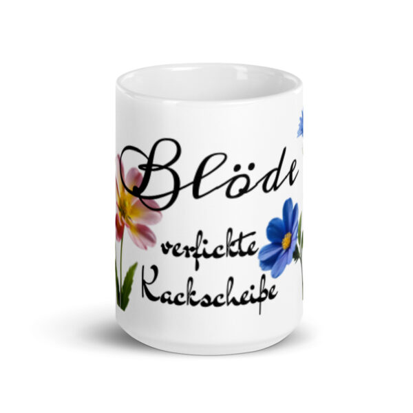 Blöde / Weiße, glänzende Tasse – Bild 7