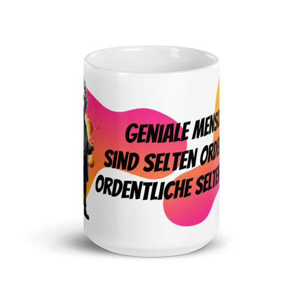 Einstein 3 / Weiße, glänzende Tasse – Bild 7