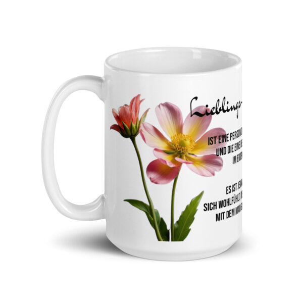 Lieblings-mensch / Weiße, glänzende Tasse – Bild 5