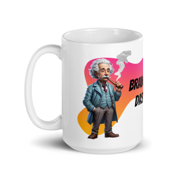 Einstein 2 / Weiße, glänzende Tasse – Bild 6