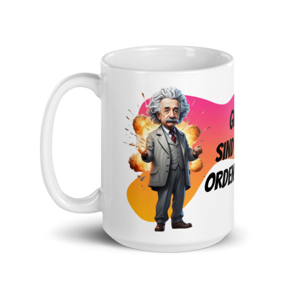 Einstein 3 / Weiße, glänzende Tasse – Bild 6