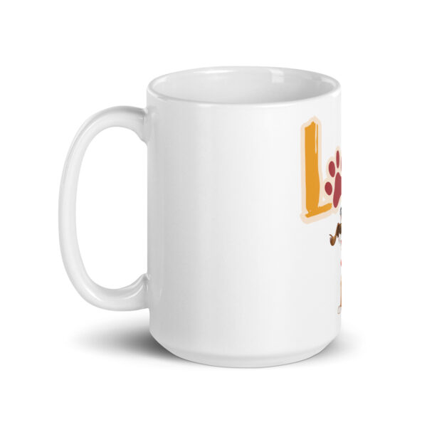 DogLove 8 / Weiße, glänzende Tasse – Bild 6