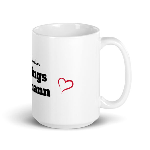 Blödmann / Weiße, glänzende Tasse – Bild 5