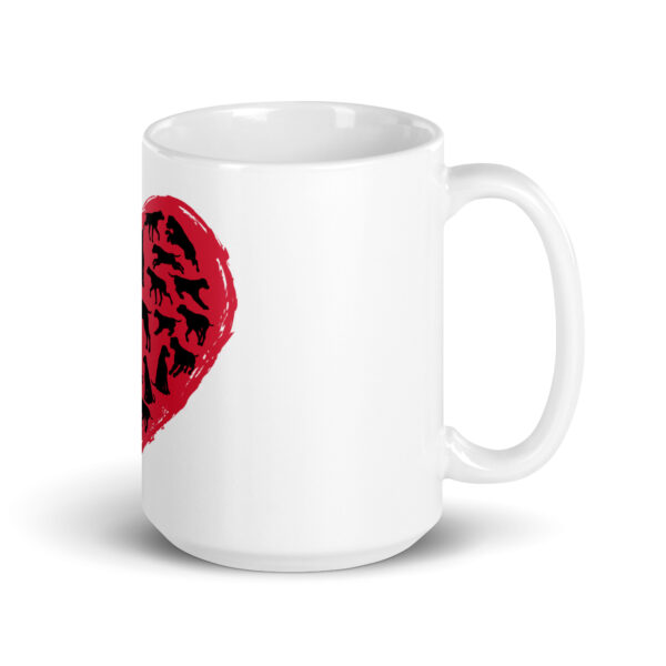 DogLove 5 / Weiße, glänzende Tasse – Bild 5