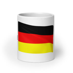 Flagge / Weiße, glänzende Tasse
