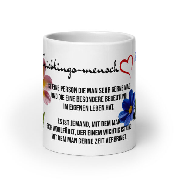Lieblings-mensch / Weiße, glänzende Tasse – Bild 9
