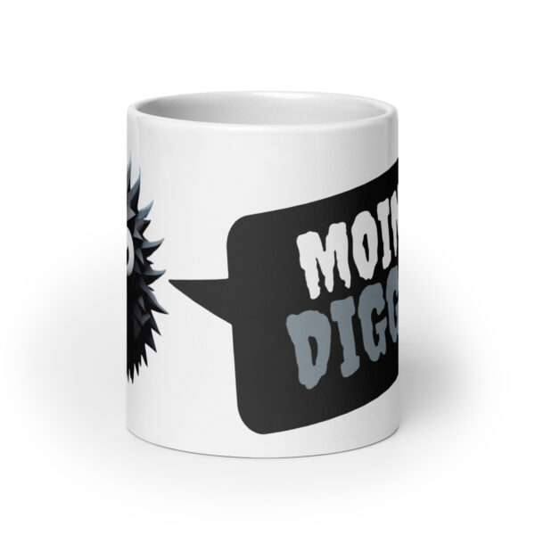 Moin / Weiße, glänzende Tasse