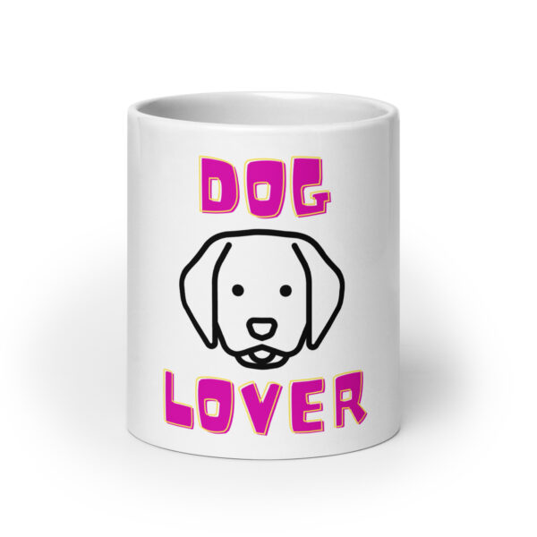 DogLove 6 / Weiße, glänzende Tasse