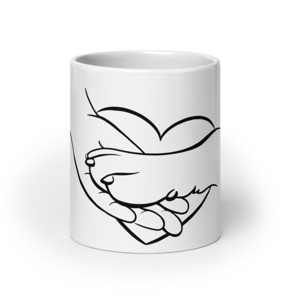 DogLove 4 / Weiße, glänzende Tasse