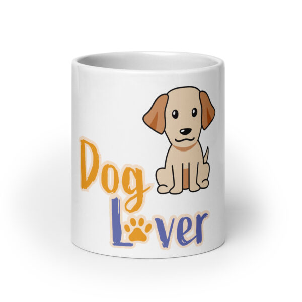 DogLove 3 / Weiße, glänzende Tasse