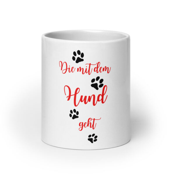 Dogmother 12 / Weiße, glänzende Tasse