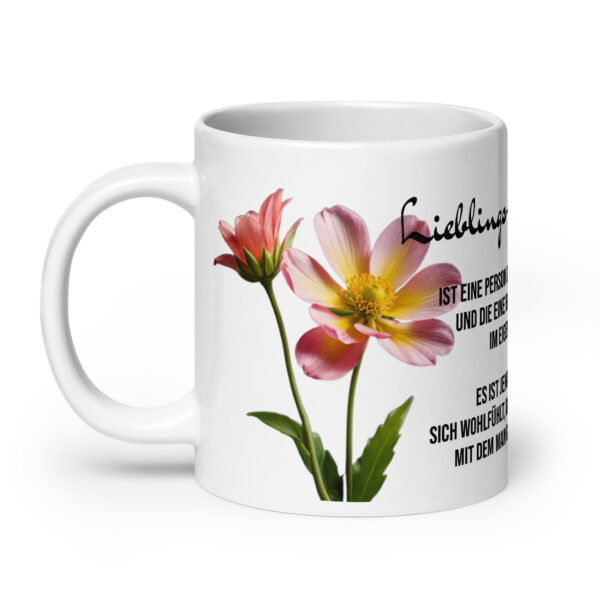 Lieblings-mensch / Weiße, glänzende Tasse – Bild 8