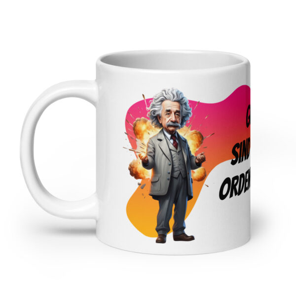 Einstein 3 / Weiße, glänzende Tasse – Bild 9