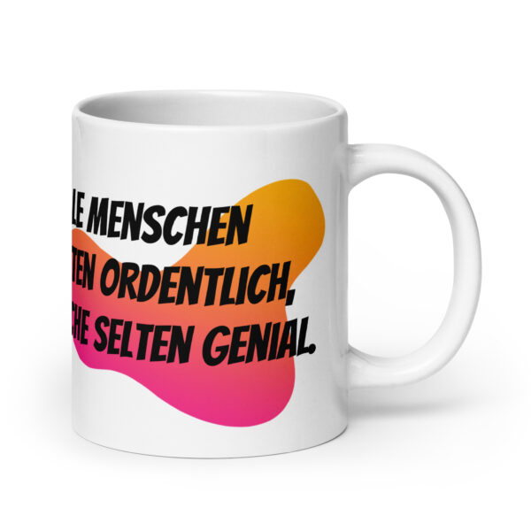 Einstein 3 / Weiße, glänzende Tasse – Bild 8